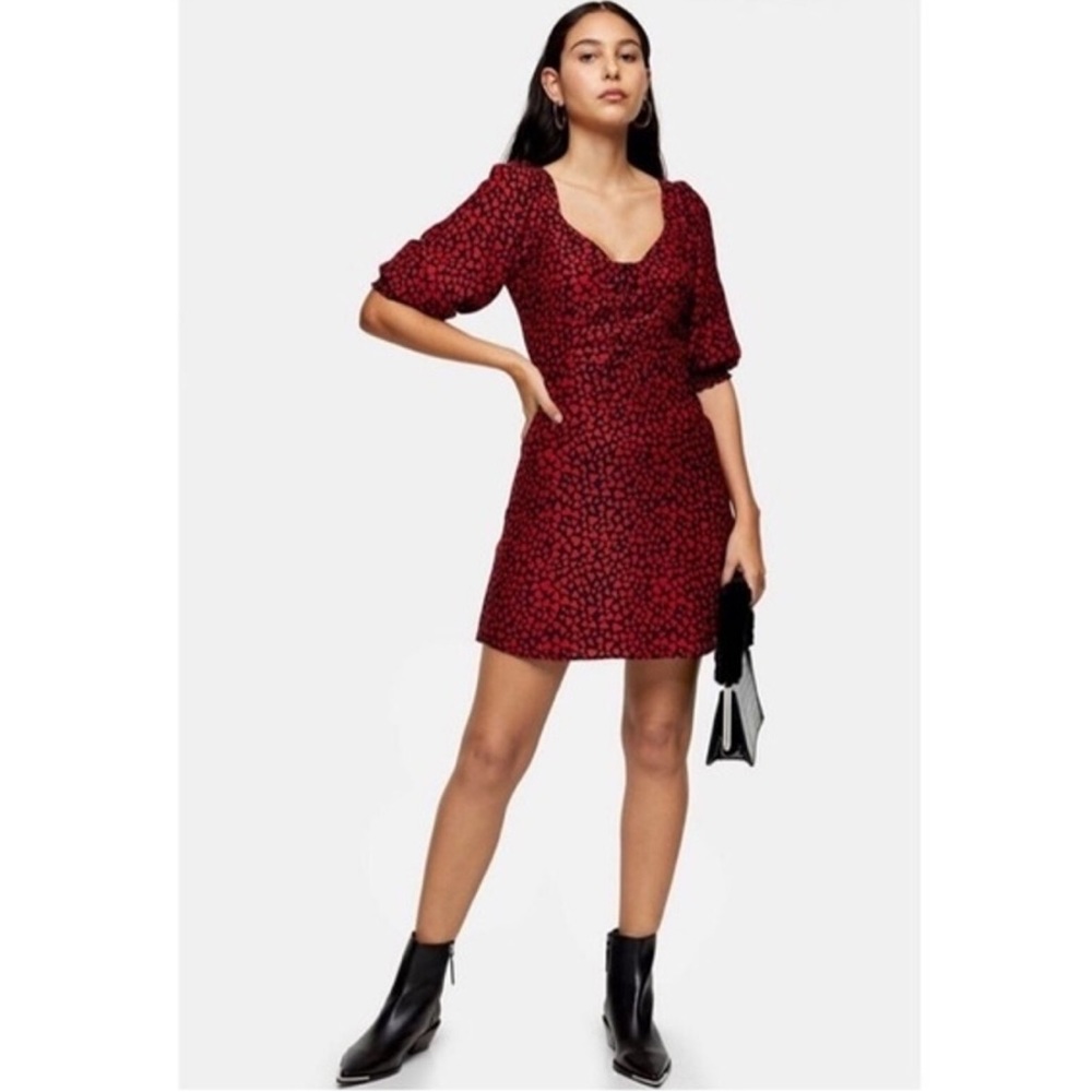 Topshop Women's Heart Valentine Print Minidress